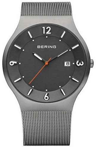 Bering Herreklokke 14440-077 Solar Sort/Stål Ø40 mm