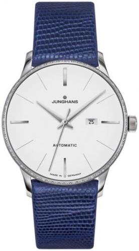 Junghans Dameklokke 27/4046.00 Meister Hvit/Lær Ø33.1 mm