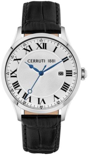 Cerruti 1881 Herreklokke CIWGB2114102 Hvit/Lær Ø40 mm