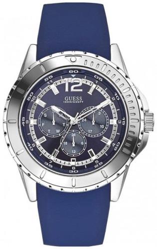 Guess Herreklokke W0485G3 Blå/Gummi Ø46 mm