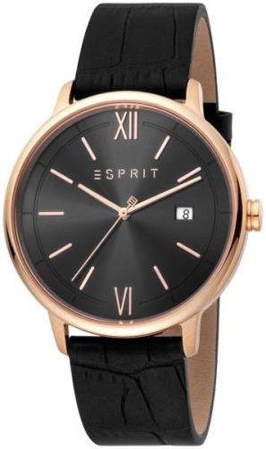 Esprit Herreklokke ES1G181L0035 Kaye Sort/Lær Ø42 mm