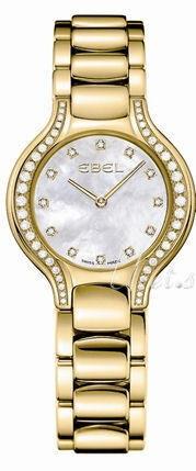 Ebel Dameklokke 1215871 Beluga Mini Hvit/18 karat gult gull Ø26 mm