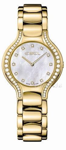 Ebel Dameklokke 1215874 Beluga Lady Hvit/18 karat gult gull Ø30 mm