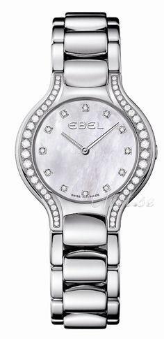 Ebel Dameklokke 1215855 Beluga Lady Hvit/Stål Ø30 mm