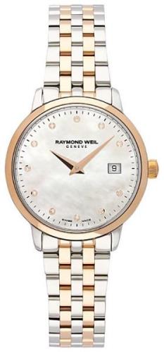 Raymond Weil Dameklokke 5988-SP5-97081 Toccata Hvit/Rose-gulltonet