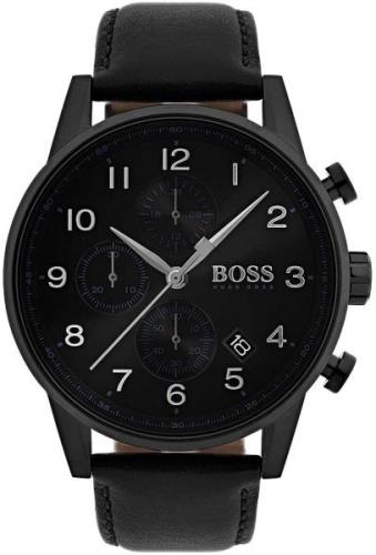 Hugo Boss Herreklokke 1513497 Sort/Lær Ø44 mm