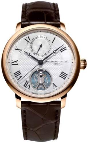 Frederique Constant Herreklokke FC-810MC3S9 Slimline Sølvfarget/Lær