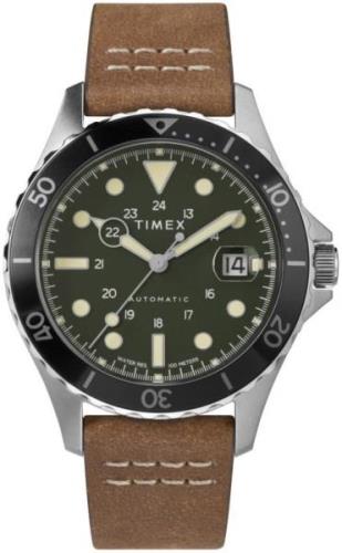 Timex Herreklokke TW2U09800 Grønn/Lær Ø41 mm