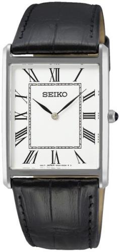 Seiko Dameklokke SWR049P1 Essentials Hvit/Lær 38.2x27.9 mm