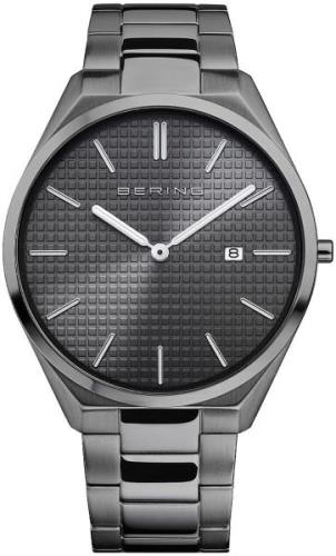 Bering Herreklokke 17240-777 Ultra Slim Grå/Stål Ø40 mm