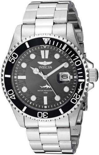 Invicta Herreklokke 30018 Pro Diver Sort/Stål Ø43 mm