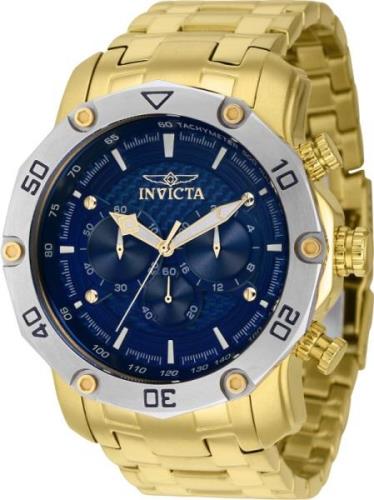 Invicta Herreklokke 38444 Pro Diver Blå/Gulltonet stål Ø50 mm