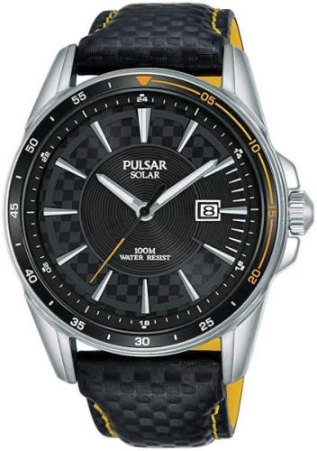 Pulsar Herreklokke PX3207X1 Sort/Lær Ø45 mm