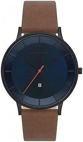 Police Herreklokke P15400JSU03 Blå/Lær Ø40 mm