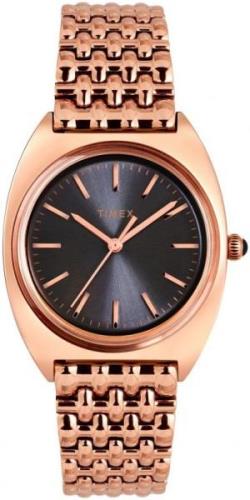 Timex Dameklokke TW2T90500 Blå/Rose-gulltonet stål Ø33 mm