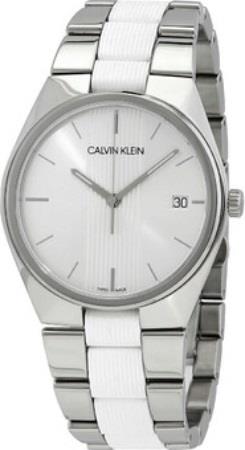 Calvin Klein Herreklokke K9E211K6 Sølvfarget/Gummi Ø40 mm