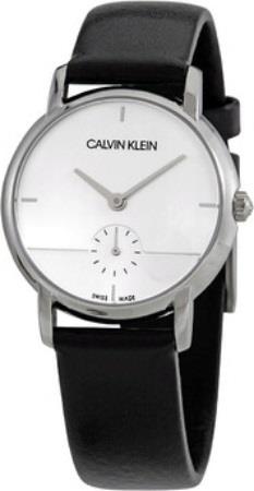 Calvin Klein Dameklokke K9H2Y1C6 Sølvfarget/Lær Ø32 mm