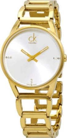 Calvin Klein Dameklokke K3G2352W Sølvfarget/Gulltonet stål Ø32 mm