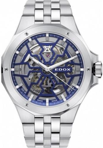 Edox Herreklokke 85303-3M-BUIGB Delfin Sølvfarget/Stål Ø43 mm