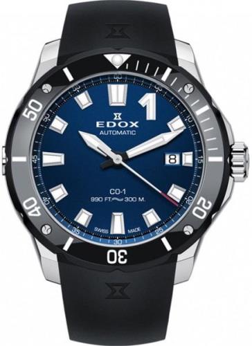 Edox Herreklokke 80119-3N-BUIN CO-1 Blå/Gummi Ø42 mm