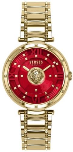 Versus by Versace Dameklokke VSPHH3921 Moscova Rød/Gulltonet stål