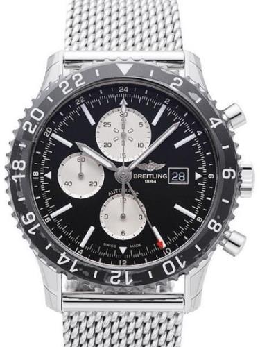 Breitling Herreklokke Y2431012-BE10-152A Chronoliner Sort/Stål Ø46