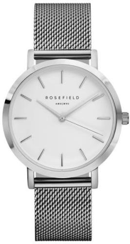 Rosefield Dameklokke MWS-M40 The Mercer Hvit/Stål Ø38 mm