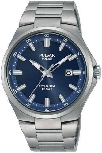 Pulsar Herreklokke PX3211X1 Blå/Titan Ø39 mm