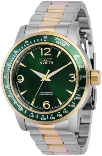 Invicta Herreklokke 38536 Specialty Grønn/Gulltonet stål Ø45 mm