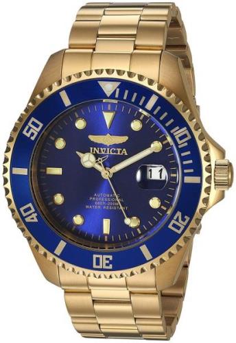 Invicta Herreklokke 28949 Pro Diver Blå/Gulltonet stål Ø47 mm