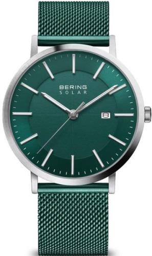 Bering Herreklokke 15439-808 Solar Grønn/Stål Ø40 mm