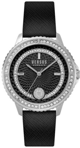 Versus by Versace Dameklokke VSPLM3321 Montorgueil Sort/Lær Ø40 mm