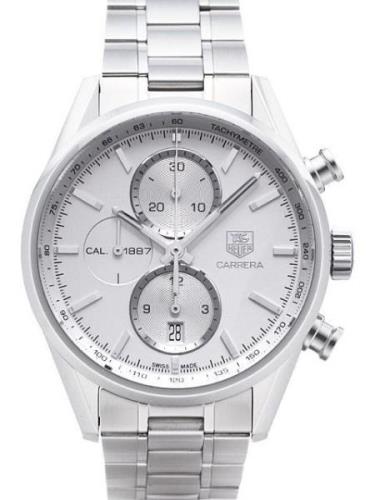 TAG Heuer Herreklokke CAR2111.BA0724 Carrera Sølvfarget/Stål Ø41 mm