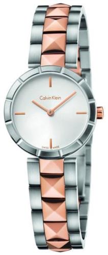 Calvin Klein Dameklokke K5T33BZ6 Dress Sølvfarget/Rose-gulltonet