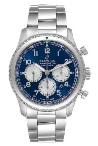 Breitling Herreklokke AB0117131C1A1 Navitimer Chronograph Blå/Stål