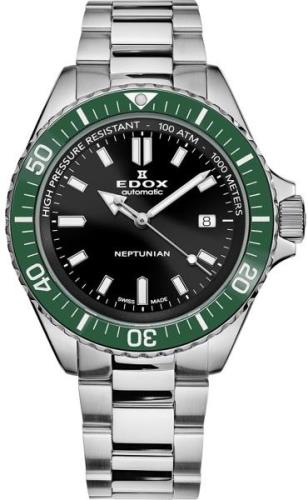 Edox Herreklokke 80120-3VM-NIN Neptunian Sort/Stål Ø44 mm