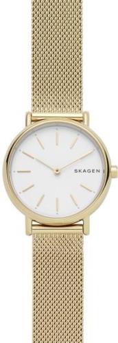 Skagen Dameklokke SKW2693 Signatur Hvit/Gulltonet stål Ø30 mm