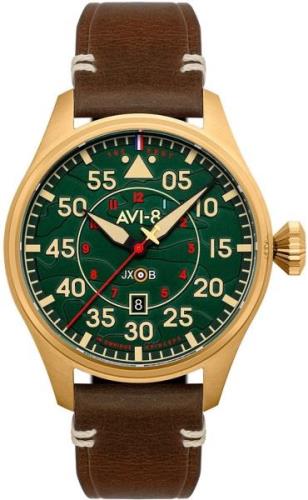 AVI-8 Herreklokke AV-4097-04 Hawker Hurricane Grønn/Lær Ø46 mm