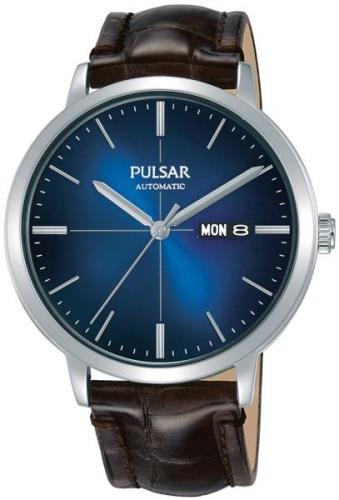 Pulsar Herreklokke PL4043X1 Blå/Lær Ø42 mm