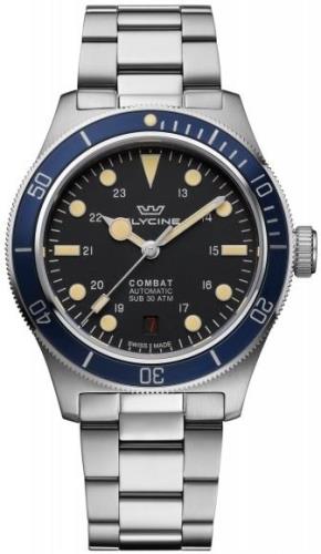 Glycine GL0403 Combat Sub Sort/Stål Ø39 mm