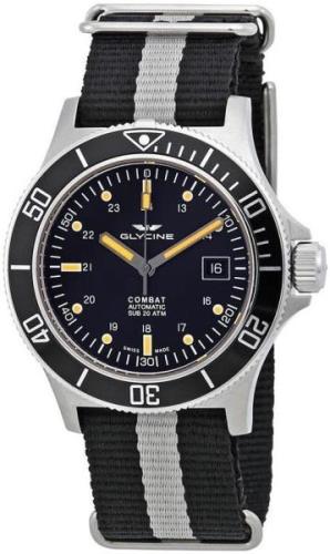 Glycine GL0083 Combat Sort/Tekstil Ø42 mm