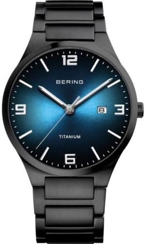 Bering Herreklokke 15240-727 Titanium Blå/Titan Ø40 mm