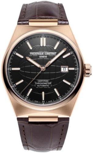 Frederique Constant Herreklokke FC-303B4NH4 Highlife Sort/Lær Ø41 mm