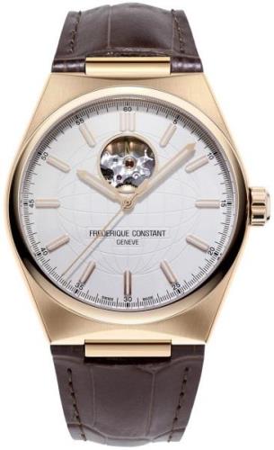 Frederique Constant Herreklokke FC-310V4NH4 Highlife Sølvfarget/Lær