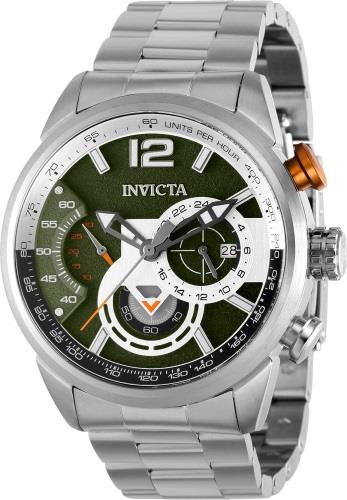 Invicta Herreklokke 39659 Aviator Grønn/Stål Ø46 mm