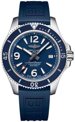 Breitling Herreklokke A17366D81C1S1 Superocean Ii 42 Blå/Gummi Ø42