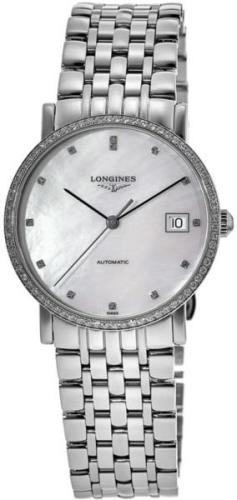 Longines Dameklokke L4.809.0.87.6 Elegant Hvit/Stål Ø34.5 mm