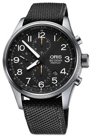 Oris Herreklokke 01 774 7699 4134-07 5 22 15FC Aviation Sort/Tekstil