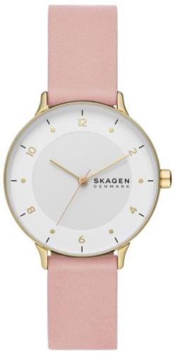 Skagen Dameklokke SKW3093 Riis Hvit/Lær Ø36 mm