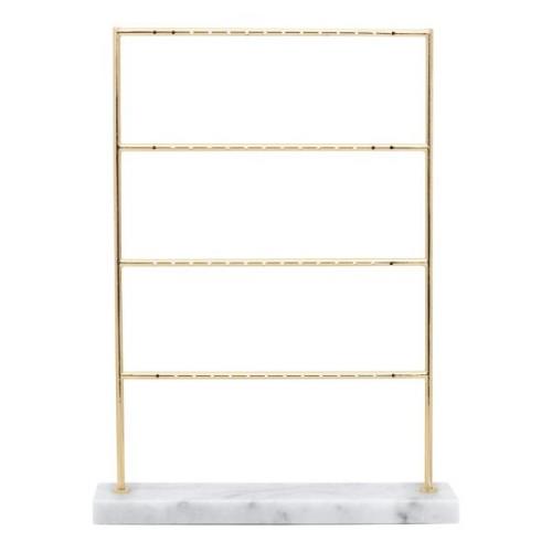 Marble Earring Display L White